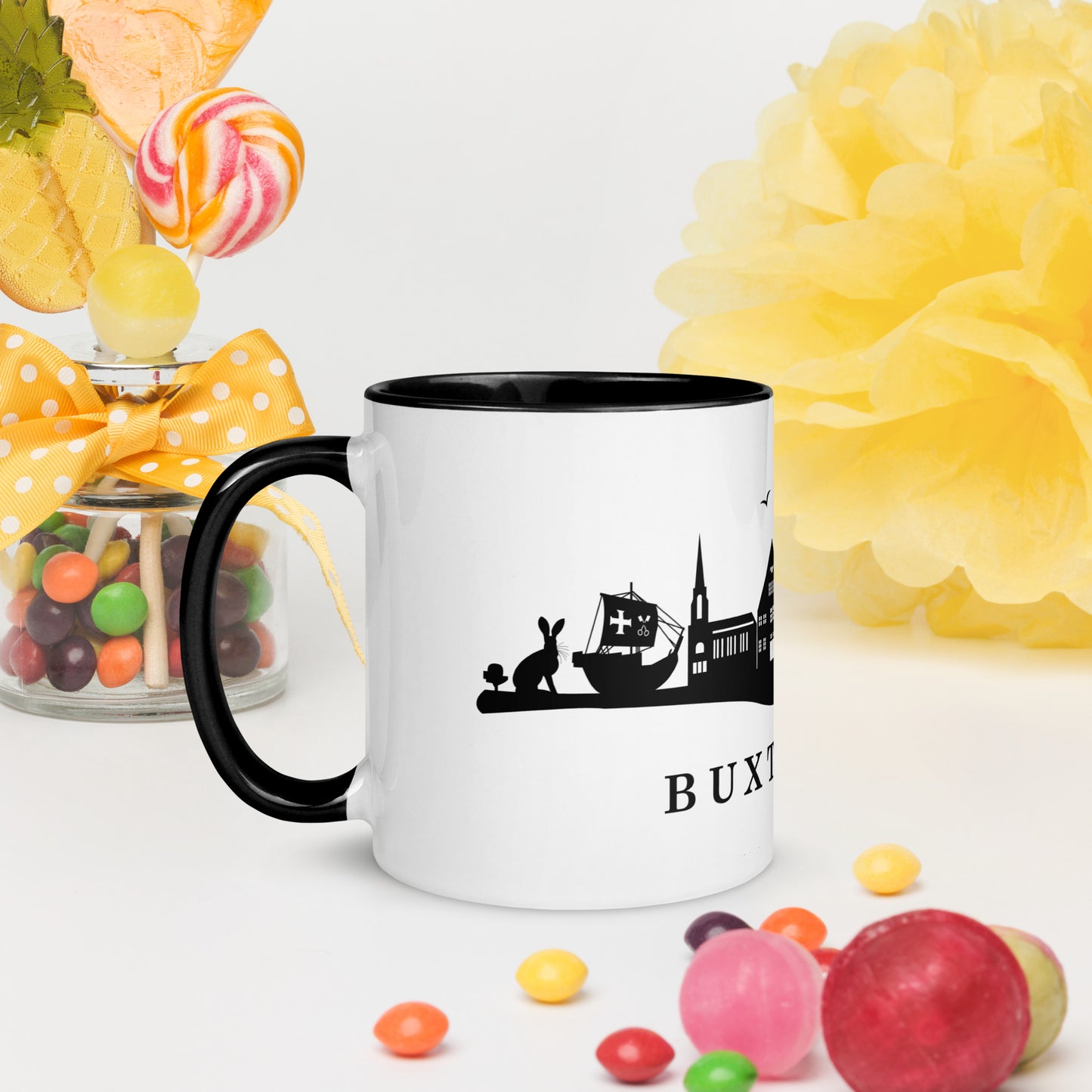 Buxtehude ohne Subtext: Tasse mit farbiger Innenseite