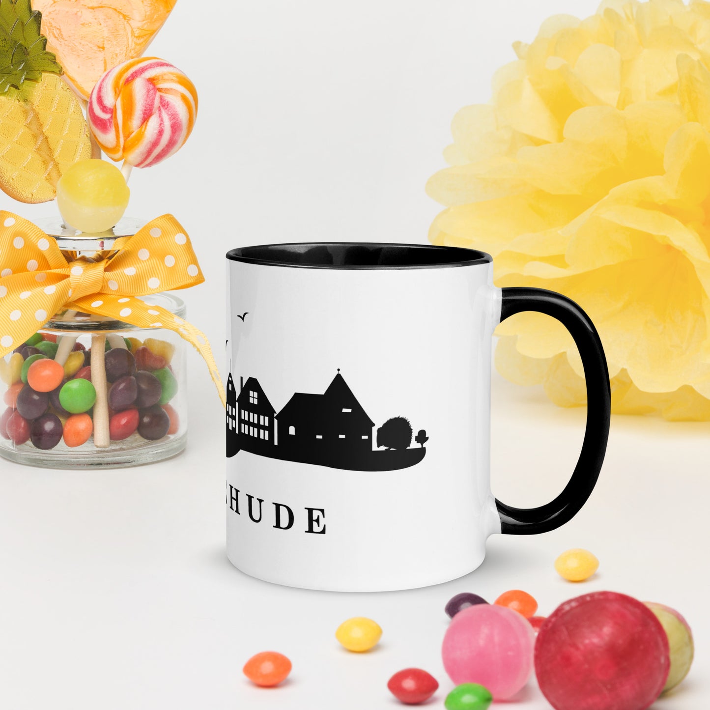 Buxtehude ohne Subtext: Tasse mit farbiger Innenseite