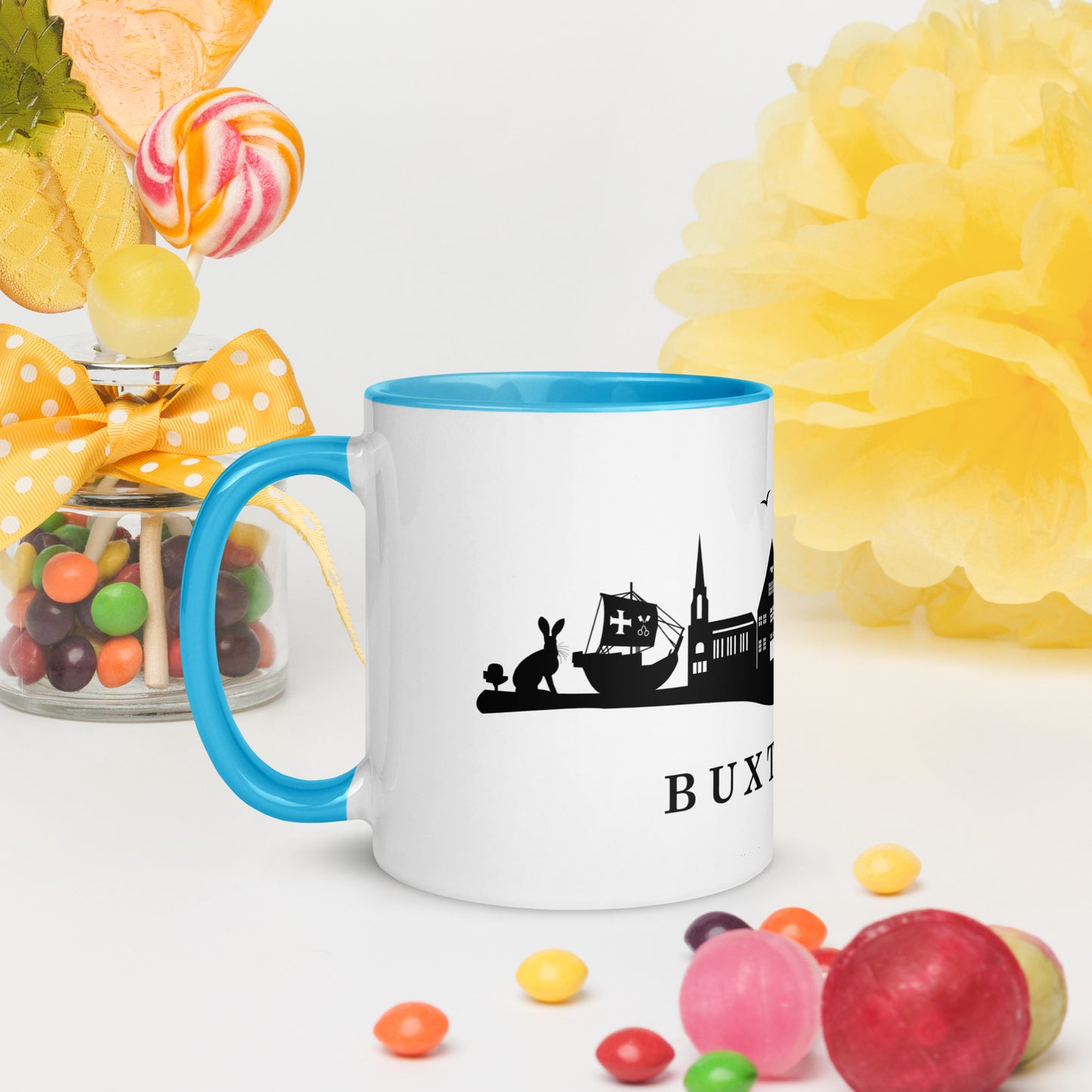 Buxtehude ohne Subtext: Tasse mit farbiger Innenseite