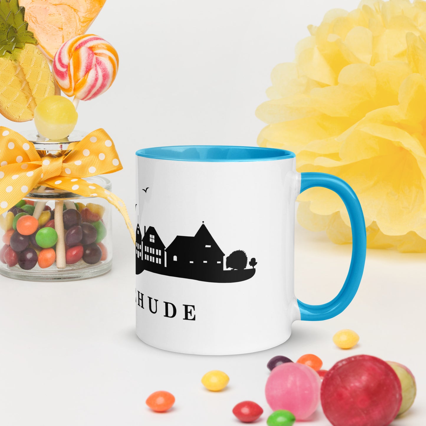 Buxtehude ohne Subtext: Tasse mit farbiger Innenseite