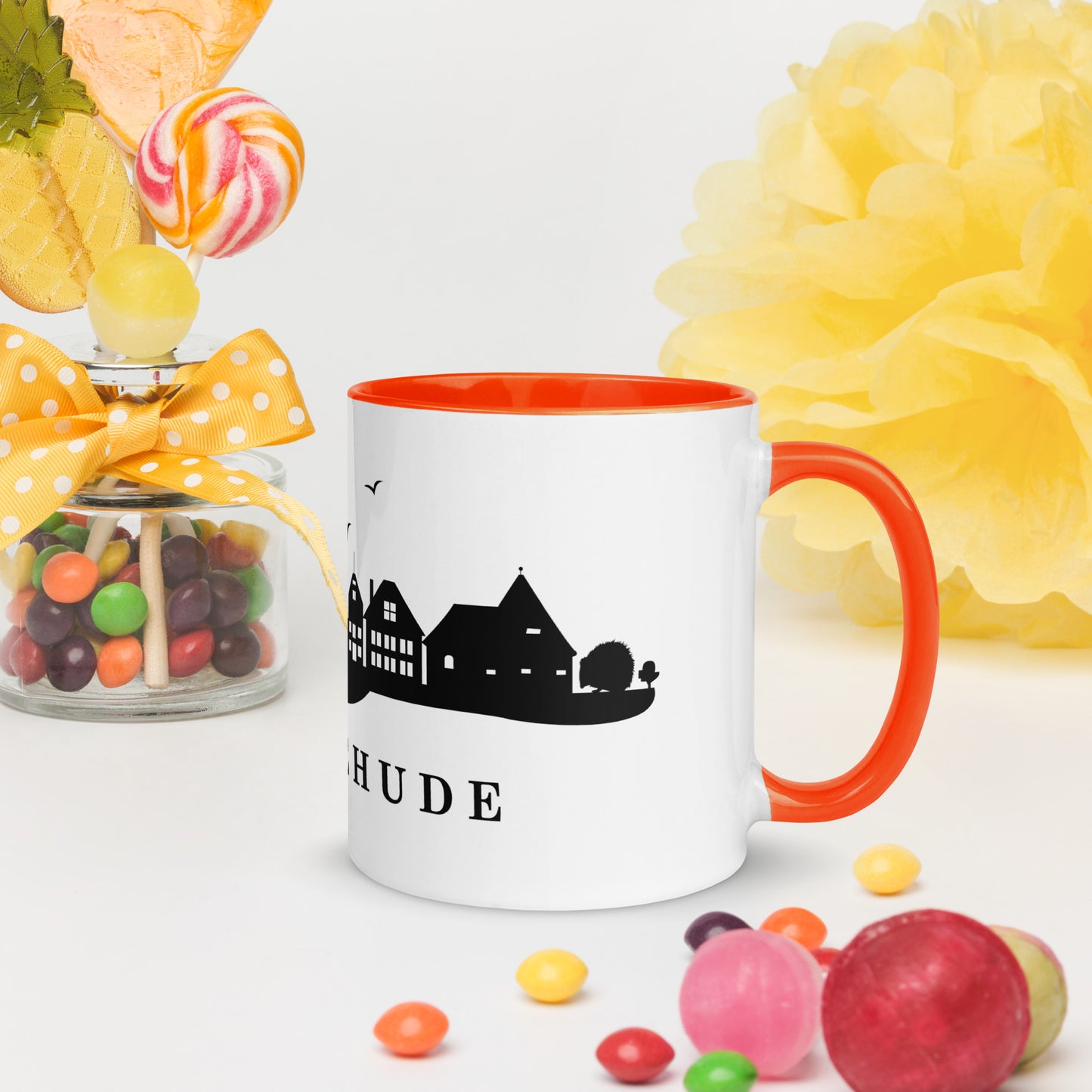 Buxtehude ohne Subtext: Tasse mit farbiger Innenseite