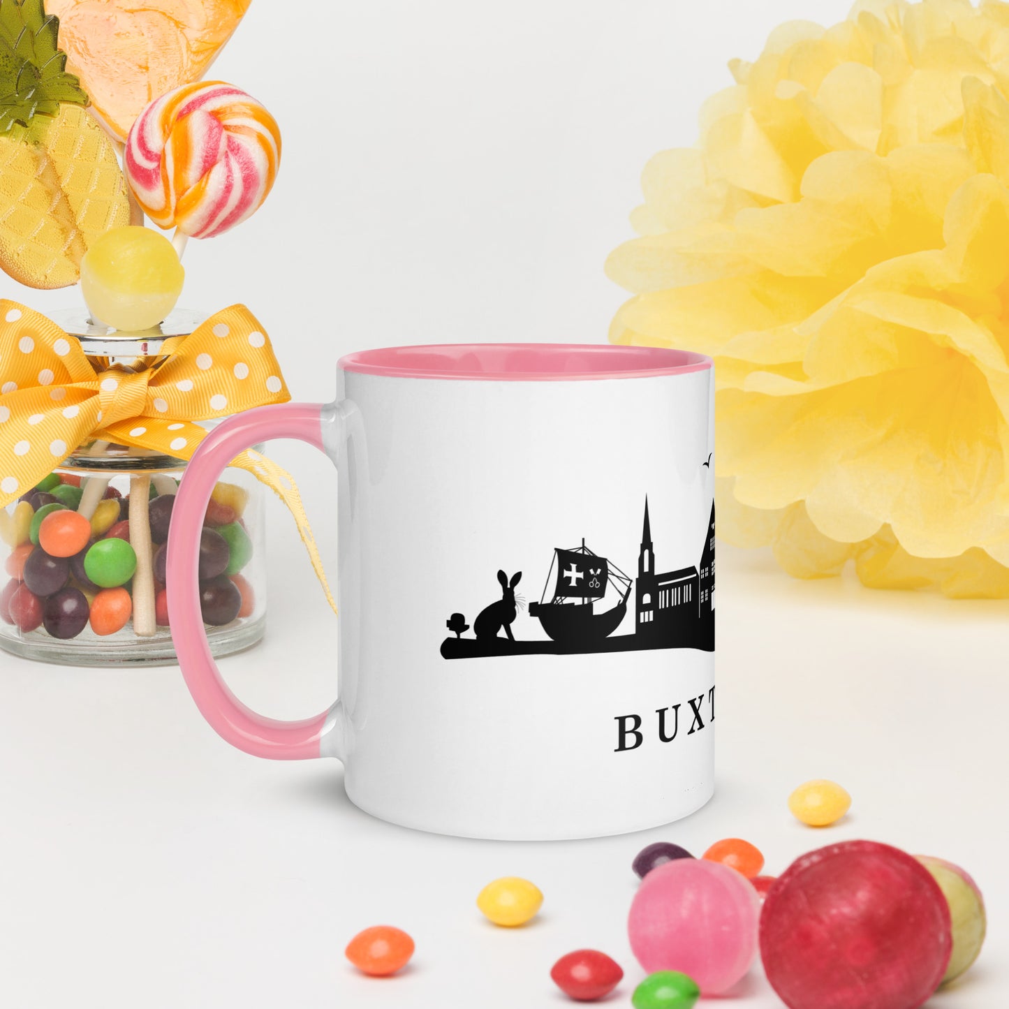 Buxtehude ohne Subtext: Tasse mit farbiger Innenseite