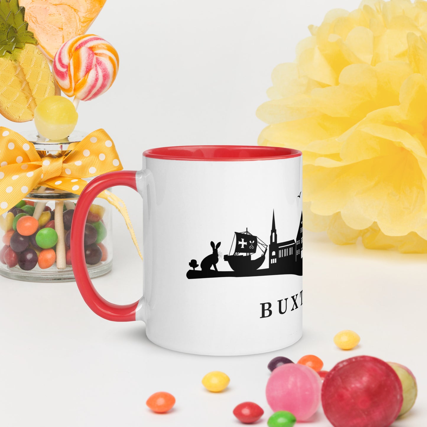 Buxtehude ohne Subtext: Tasse mit farbiger Innenseite