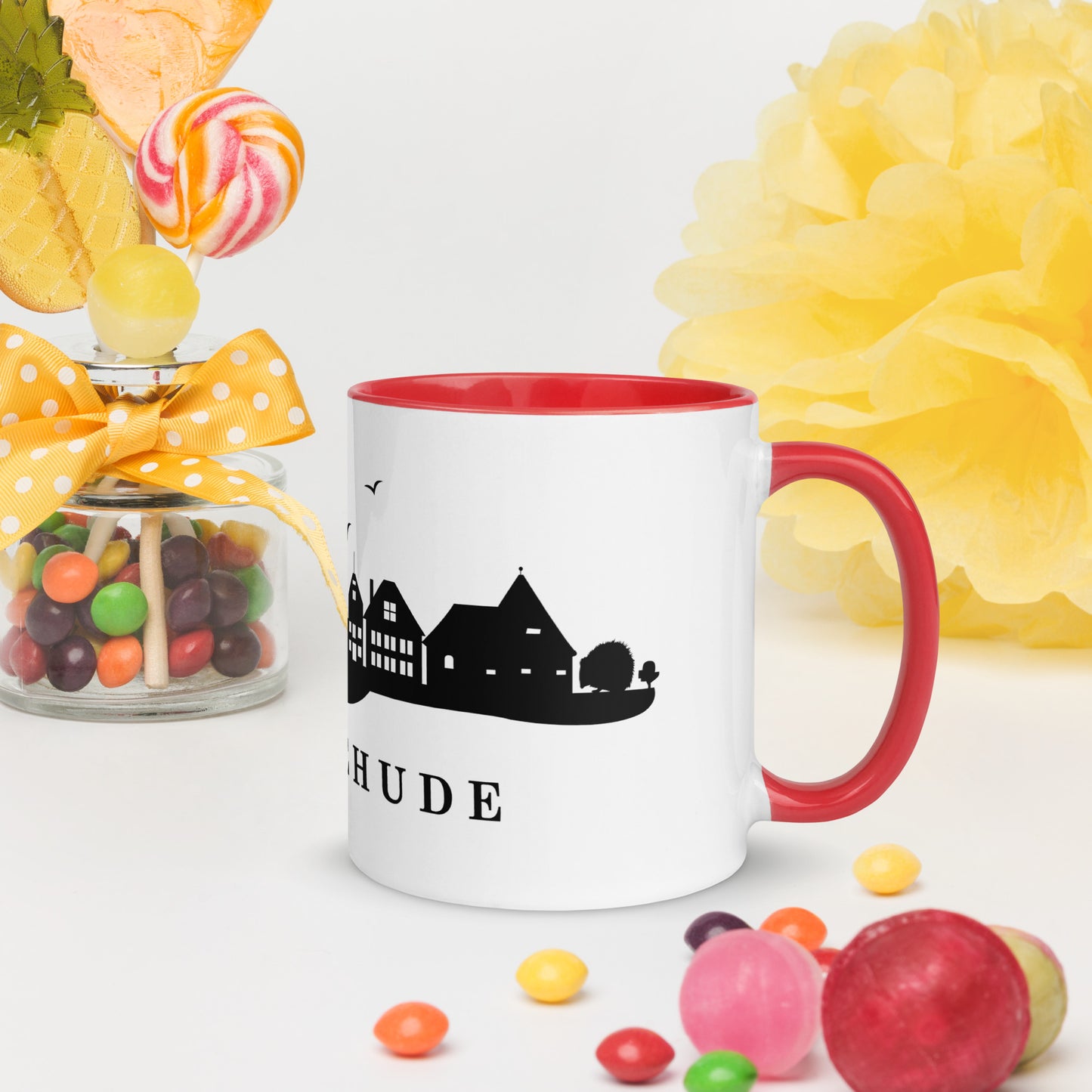 Buxtehude ohne Subtext: Tasse mit farbiger Innenseite