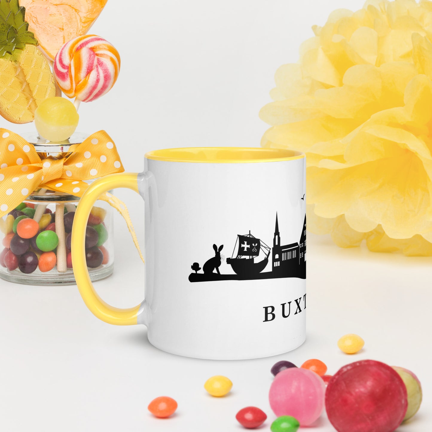 Buxtehude ohne Subtext: Tasse mit farbiger Innenseite