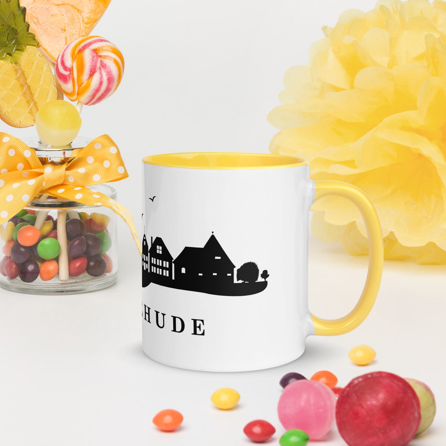 Buxtehude ohne Subtext: Tasse mit farbiger Innenseite