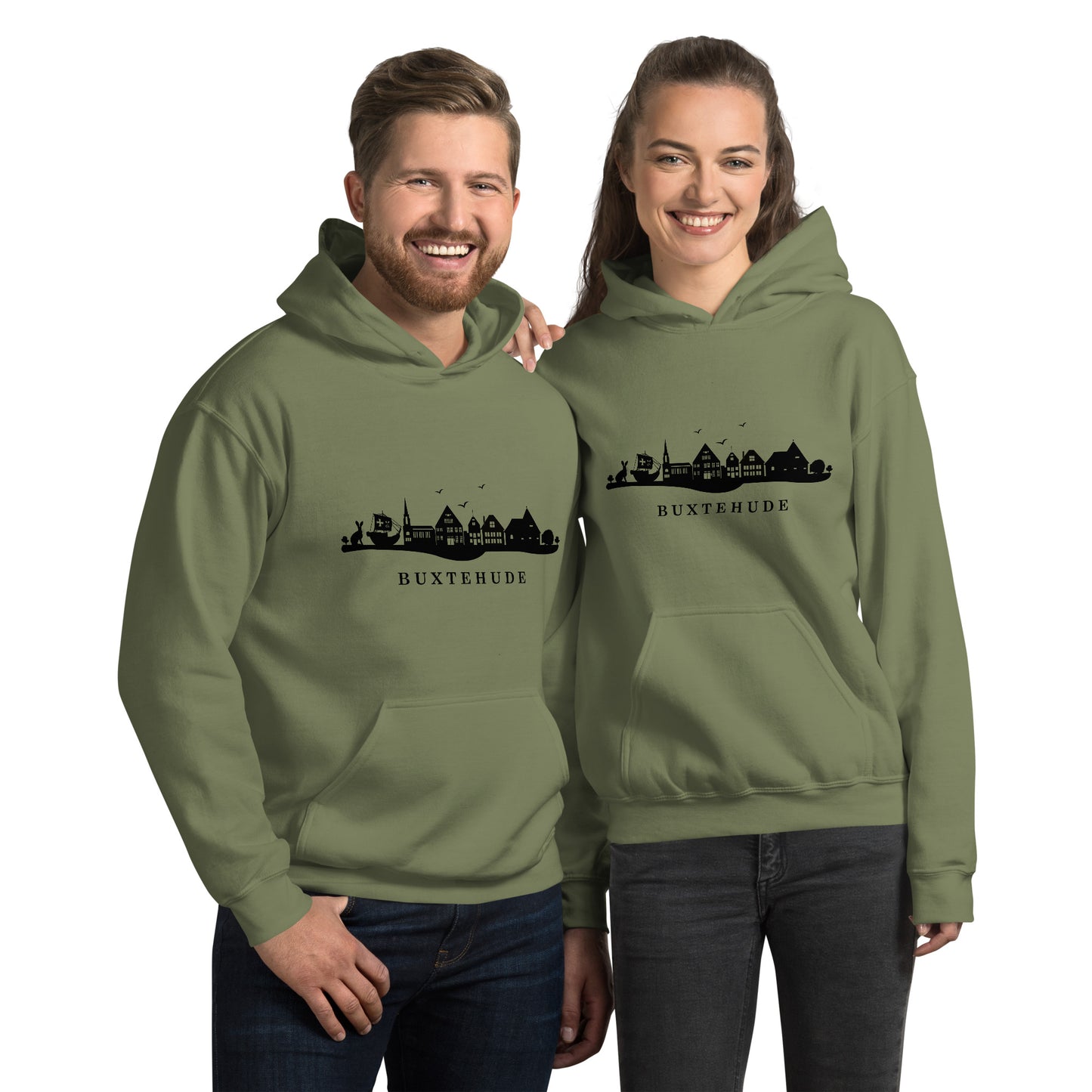 Buxtehude ohne Subtext: Unisex-Kapuzenpullover